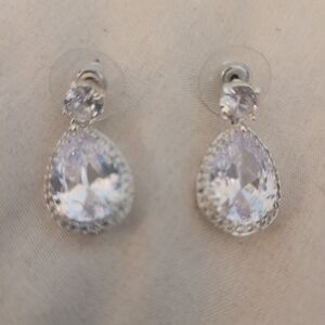 Elegant Silver Teardrop Earrings